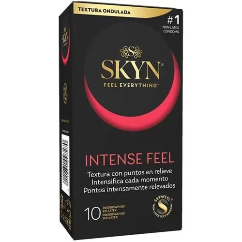 skyn préservatif texturé à la sensation intense avec un design ondulé 10 unités