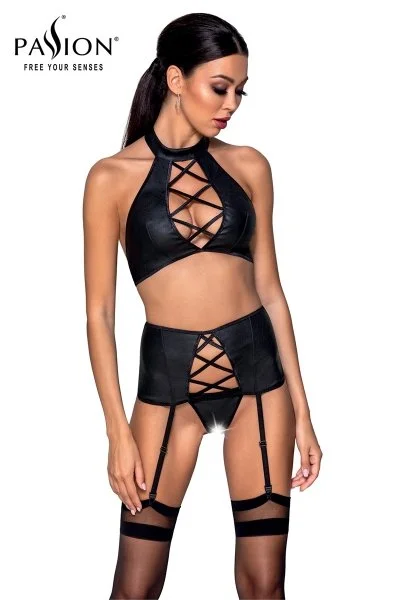 ensemble sexy faux cuir L-XL