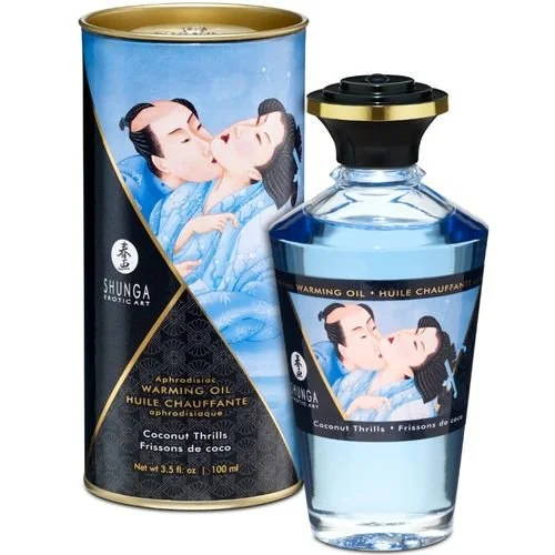 shunga-huille de massage effet chaleur 100ml