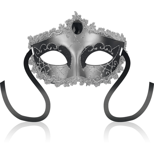 masque gris noir avec diamant