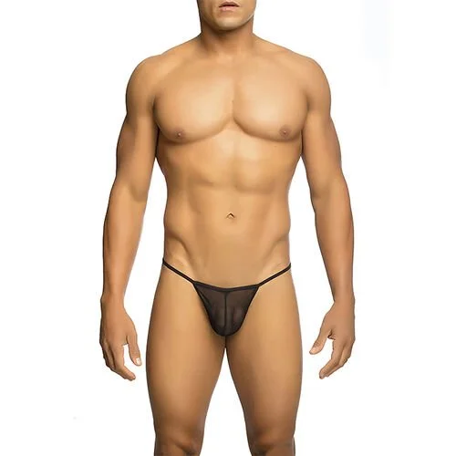 string transparent noir S-M/L-XL