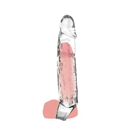 extension de pénis transparent avec ball strap