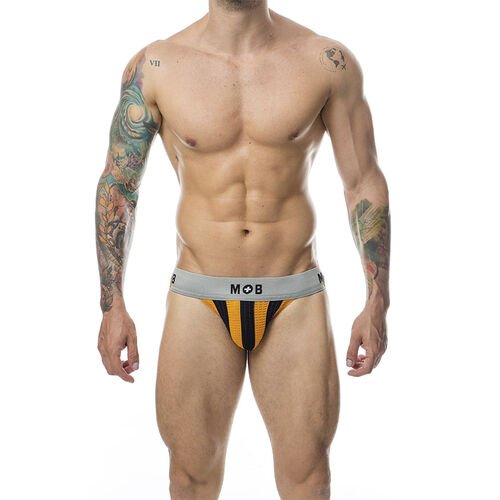 jock classique à rayures orange et noir S/M/L/XL/2XL