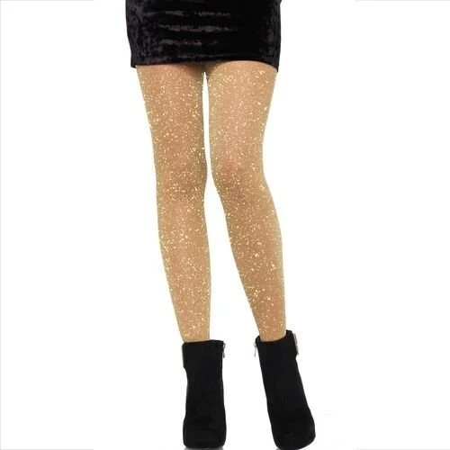 collant transparent doré TU