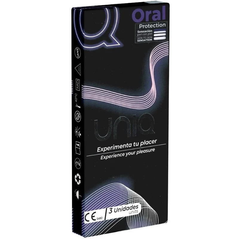 Uniq- préservatifs pour sexe oral sans latex 3 unités