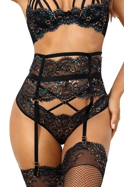 porte jarretière dentelle noir XS/S/M/L/XL/2XL/3XL