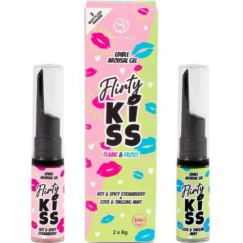 gels coquins baisers avec effets de sexe oral fraise et menthe 2x8GR