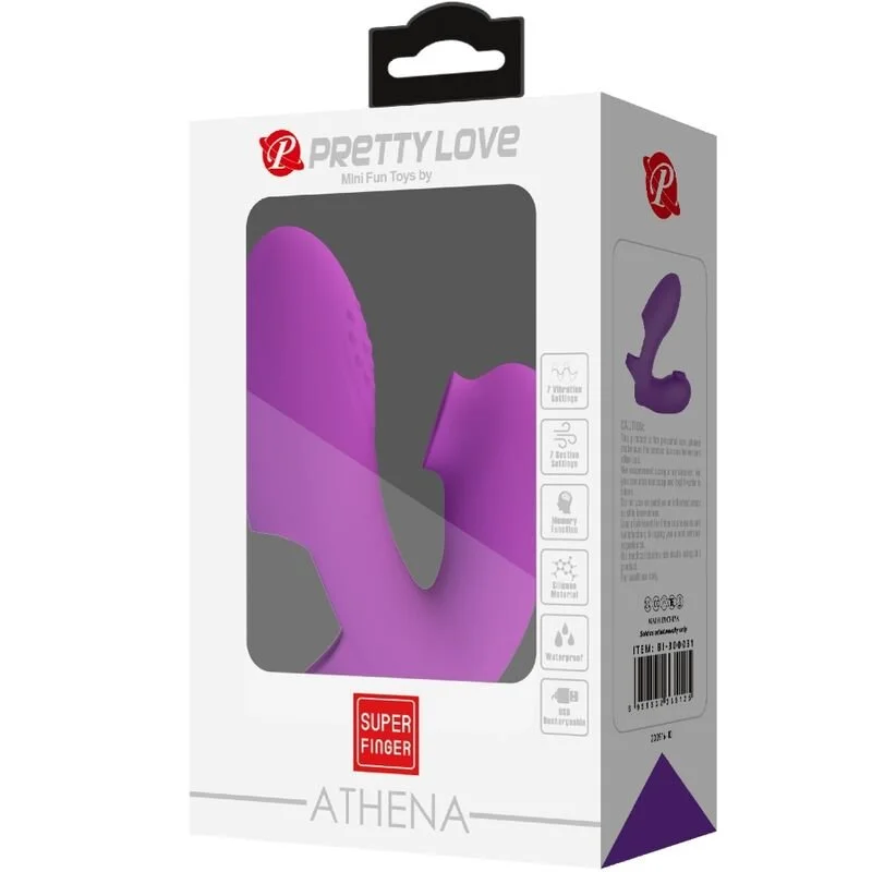 Vibrateur de Doigts Athena avec Stimulateur de Clitoris - Violet