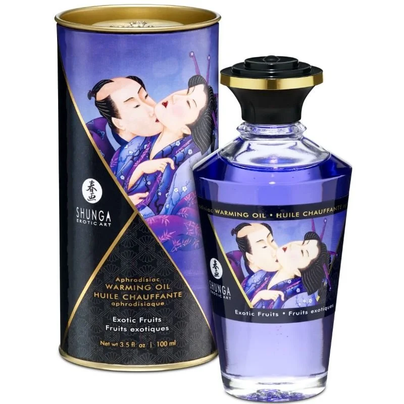 shunga-huille de massage effet chaleur 100ml