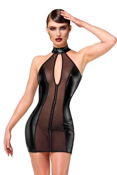 mini robe en tulle et wetlook luxuria XS/S/M/L/XL/2XL/3XL
