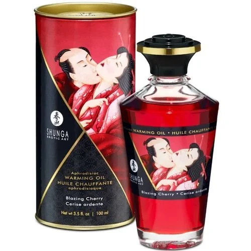 shunga-huille de massage effet chaleur 100ml