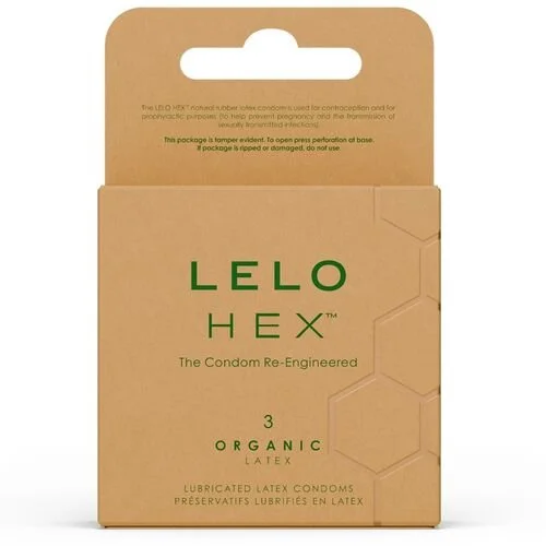 lelo hex boîte de préservatifs biologiques 3/12/36 unités