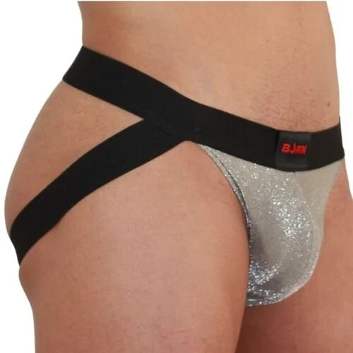 jock beige brillant et noir S/M/L/XL