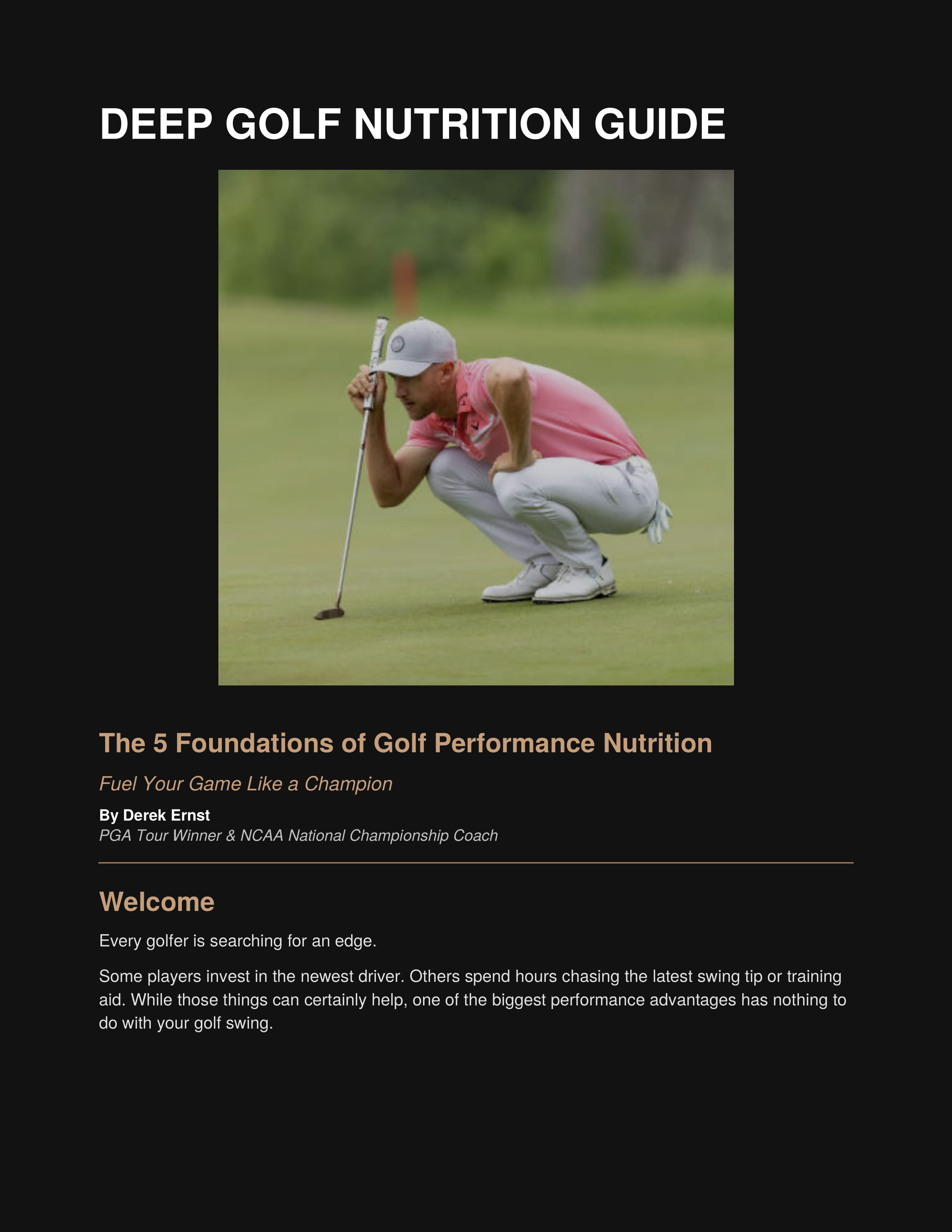 DEEP Golf Free Nutrition Guide