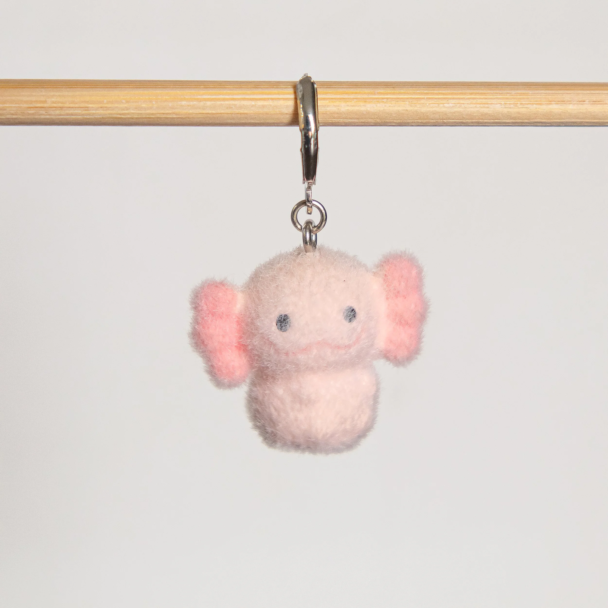 Fuzzy Axolotl Stitch Marker