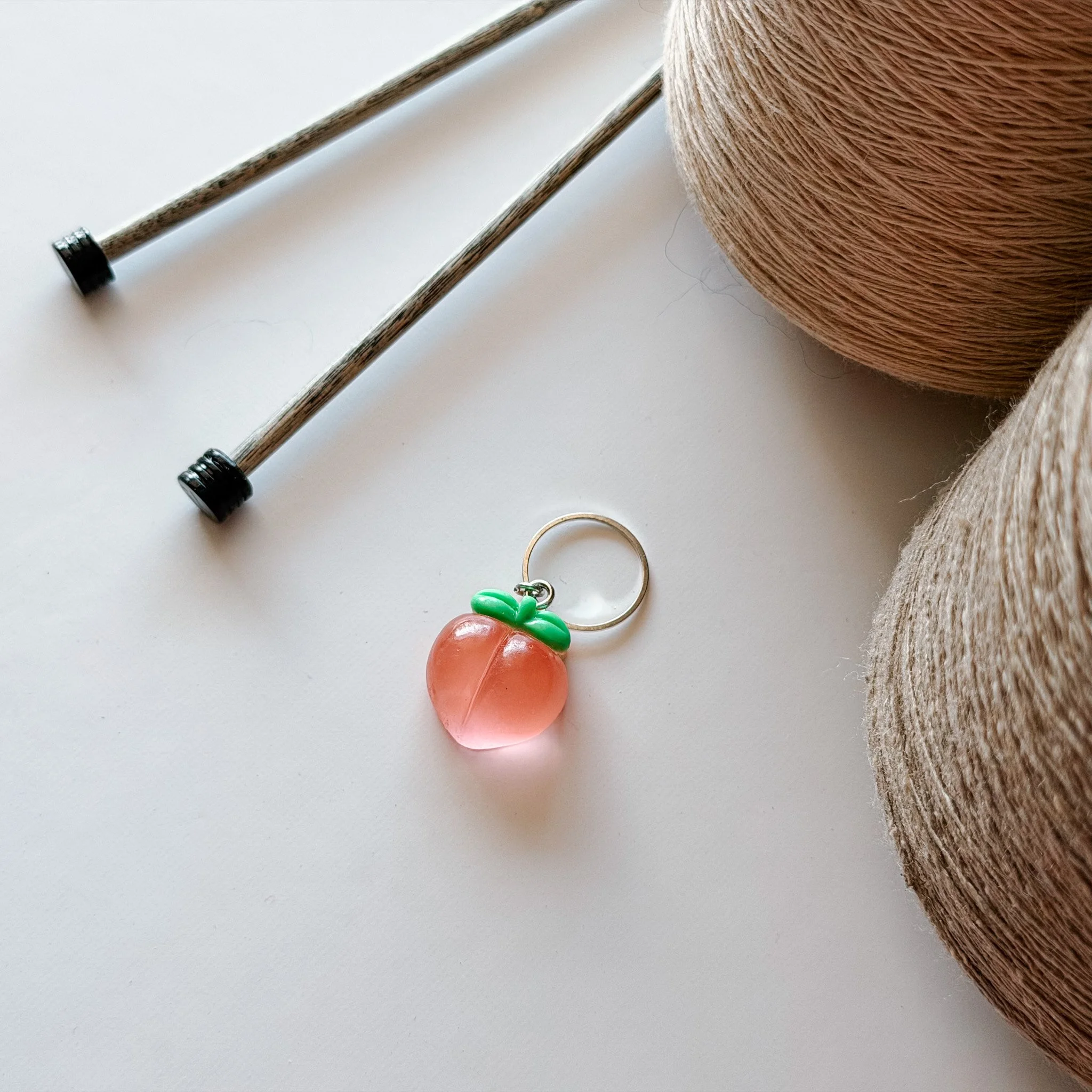 Peach Stitch Marker