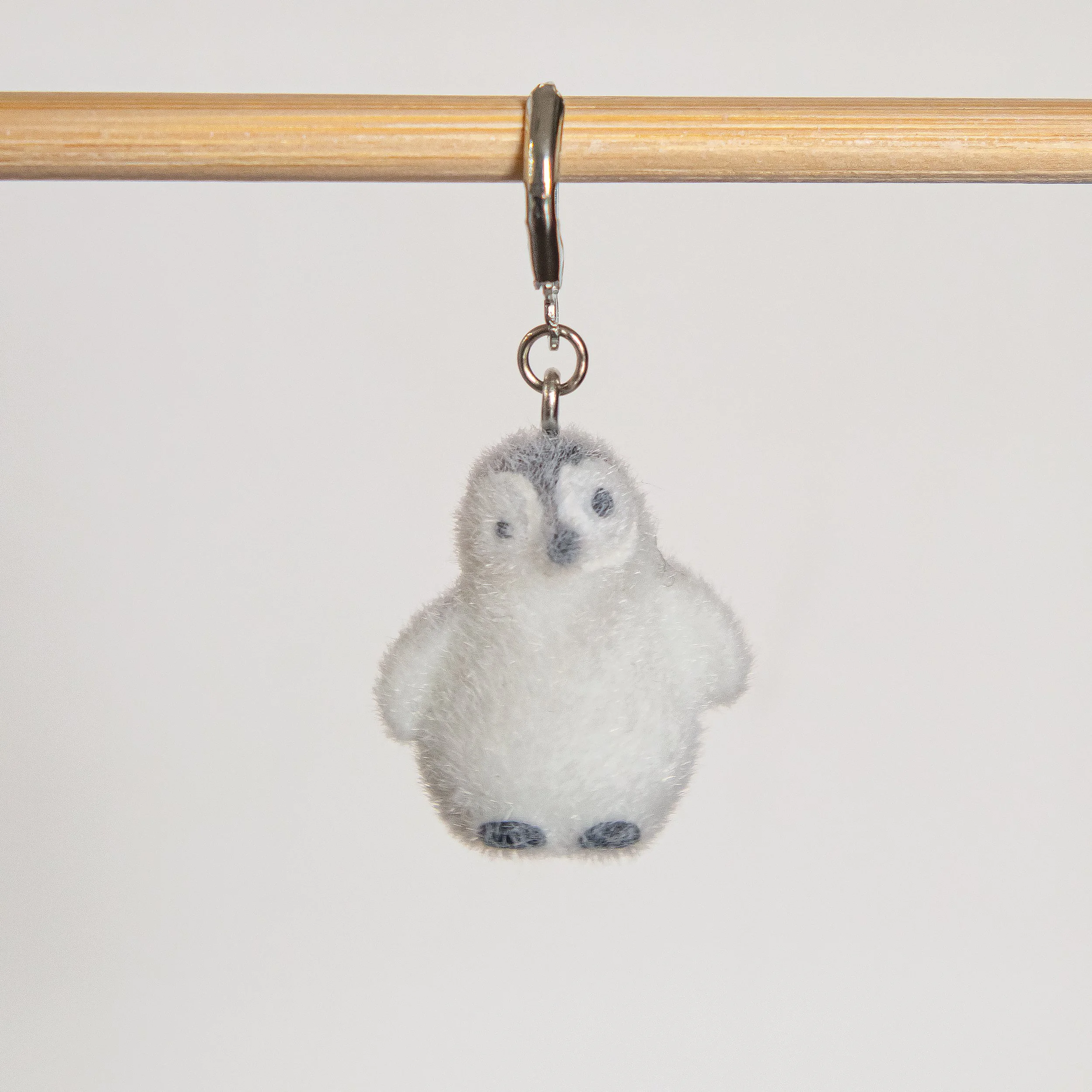 Fuzzy Penguin Stitch Marker