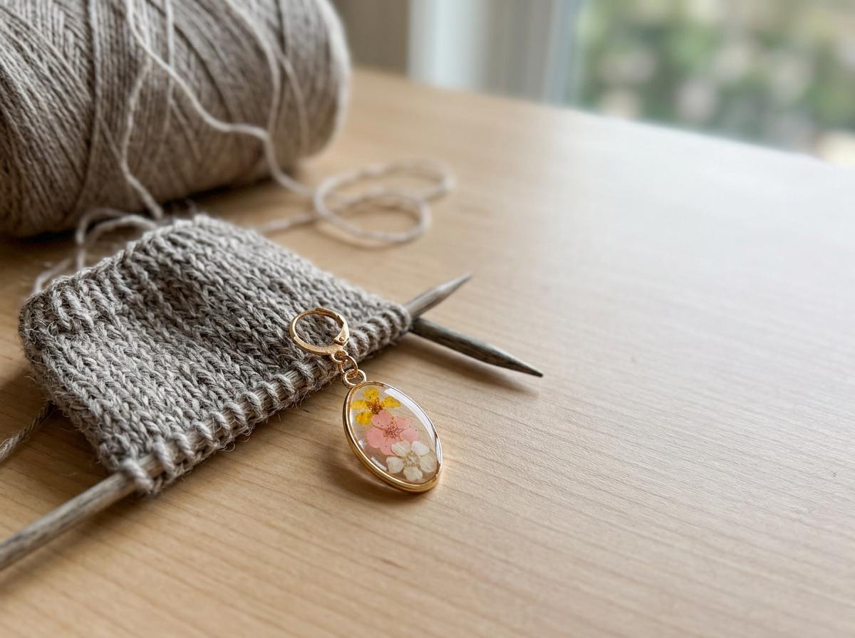 Dried Flowers Stitch Marker