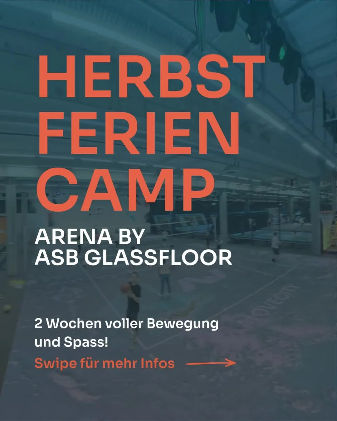 Sportliche Herbstferien im MOVECITY! 🏀⚽ 
In den Herbstferien wartet in unserer Arena ein abwechslungsreiches Sport-Feriencamp auf alle Kids und Jugendlichen ab 5 Jahren &ndash; egal ob Neuling oder bereits Vereinsspieler.

Von Fussball und Basketbal