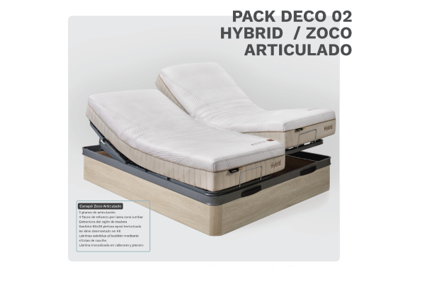 Pack 02 Canapé doble + colchón a elegir