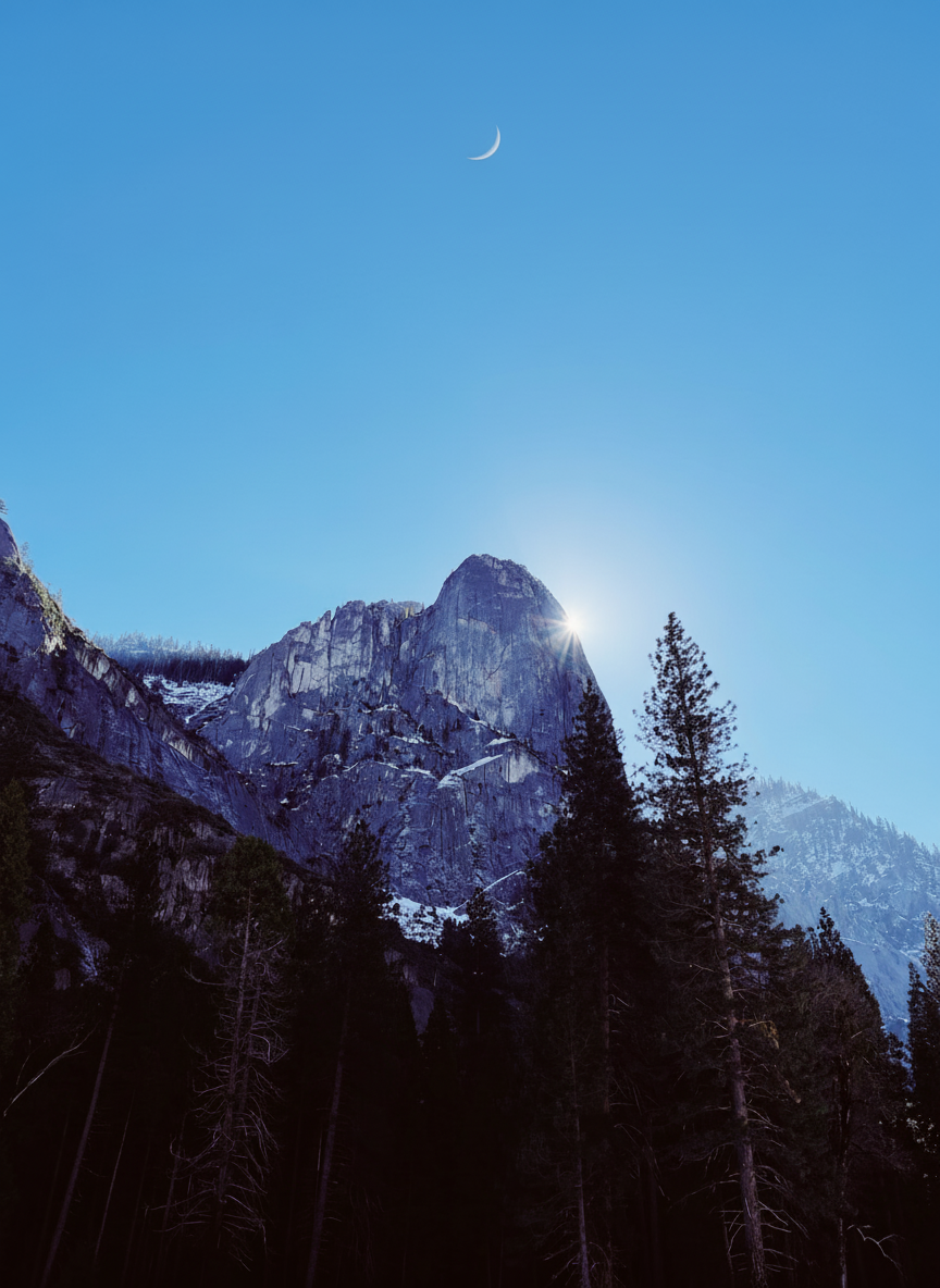 Firefly_Gemini Flash_Add a small, precise sunflare over the mountain top and add a small, subtle crescent  35594.png