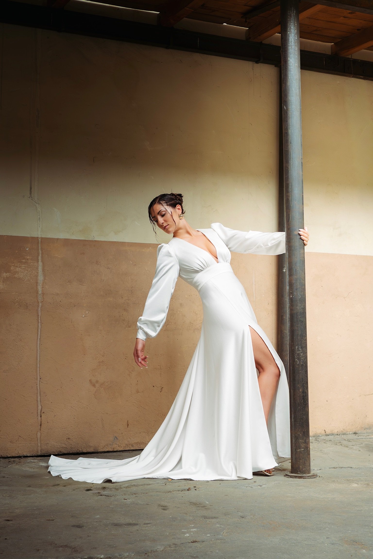 Robe de mariee sur mesure Gardénia fabriquée à Saint Symphorien d‘Ozon 
