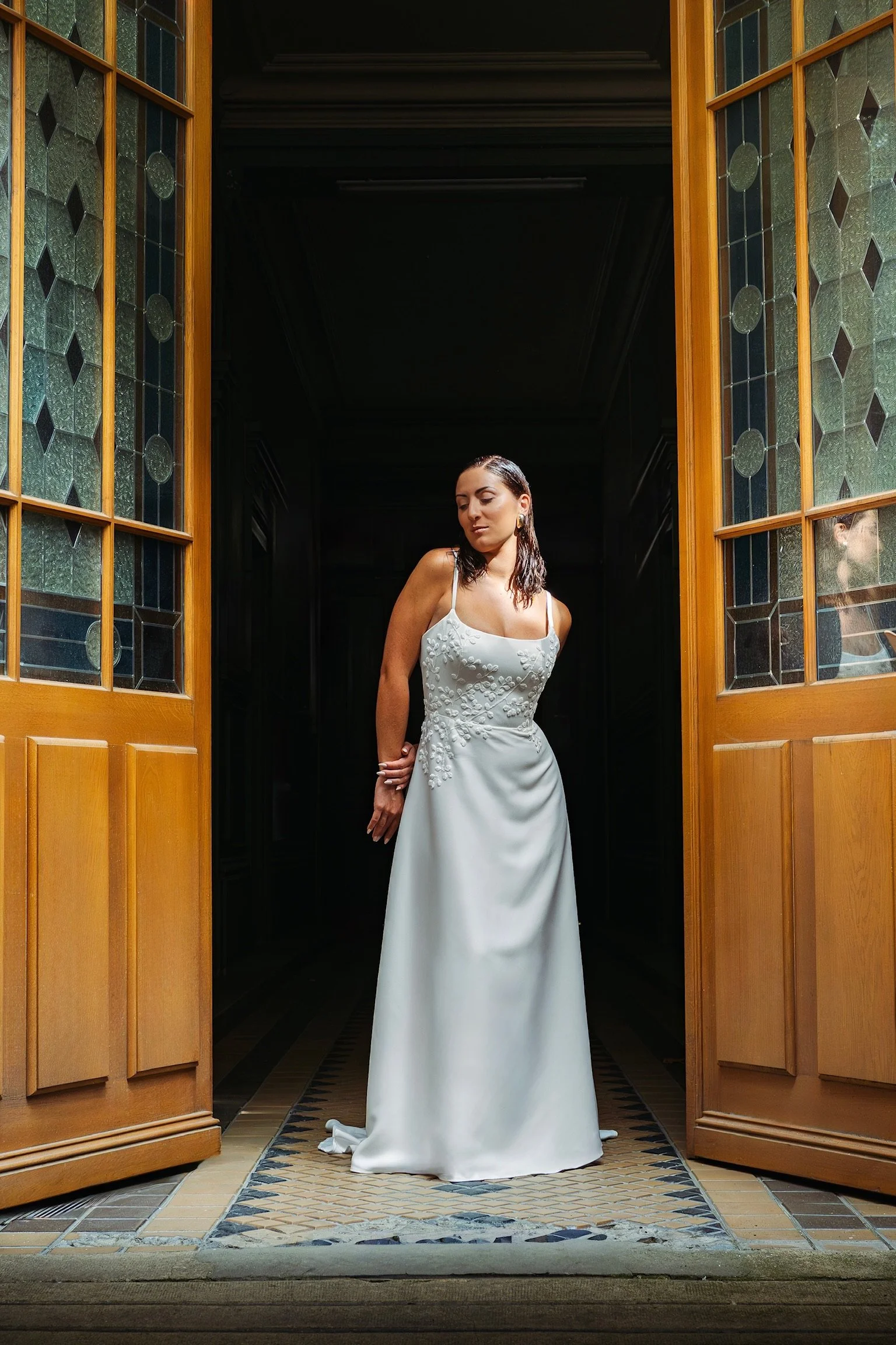 Robe de mariee sur mesure Susan fabriquée à Lyon 