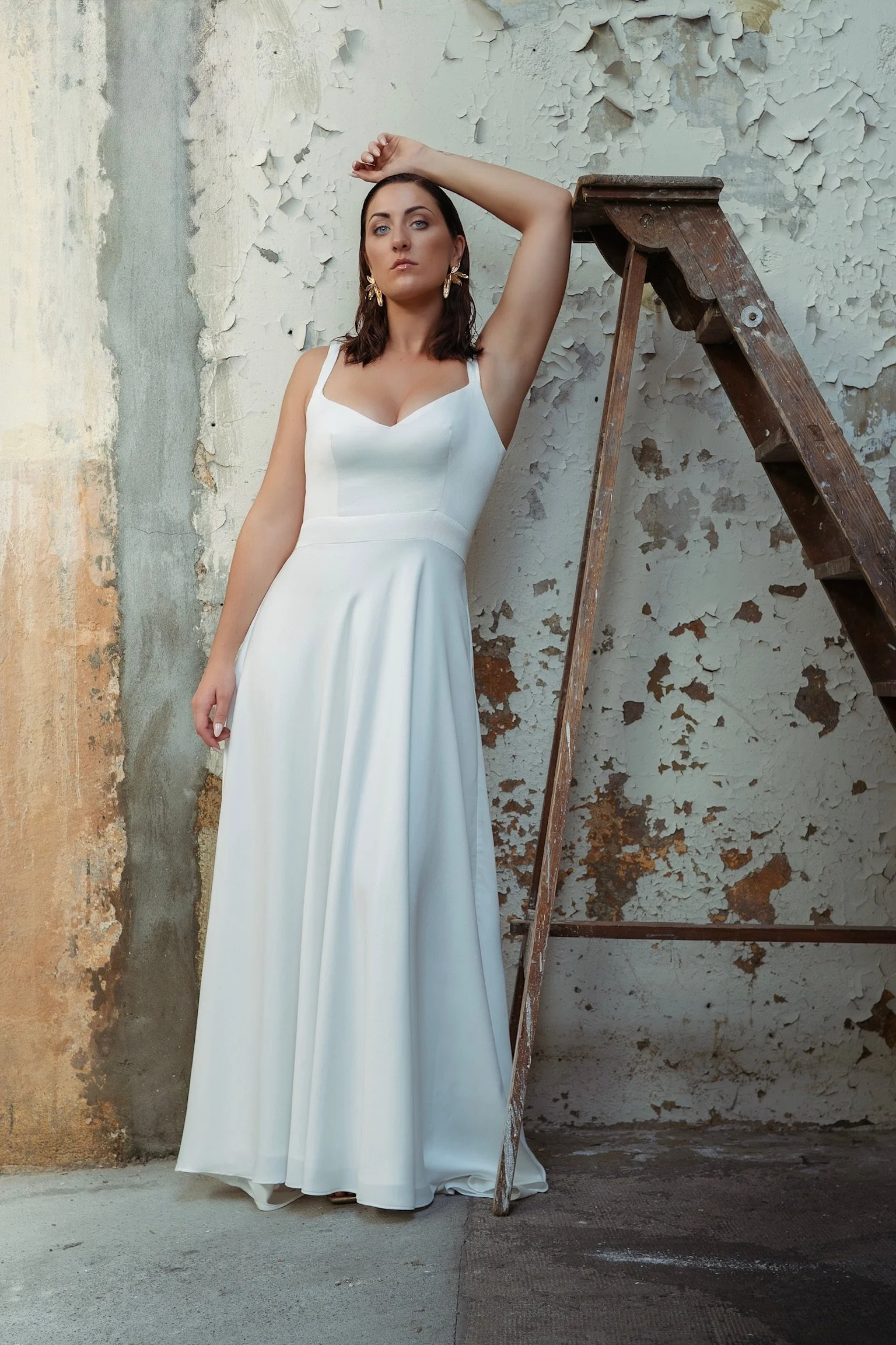 Robe de mariee sur mesure à bretelles Azalee  