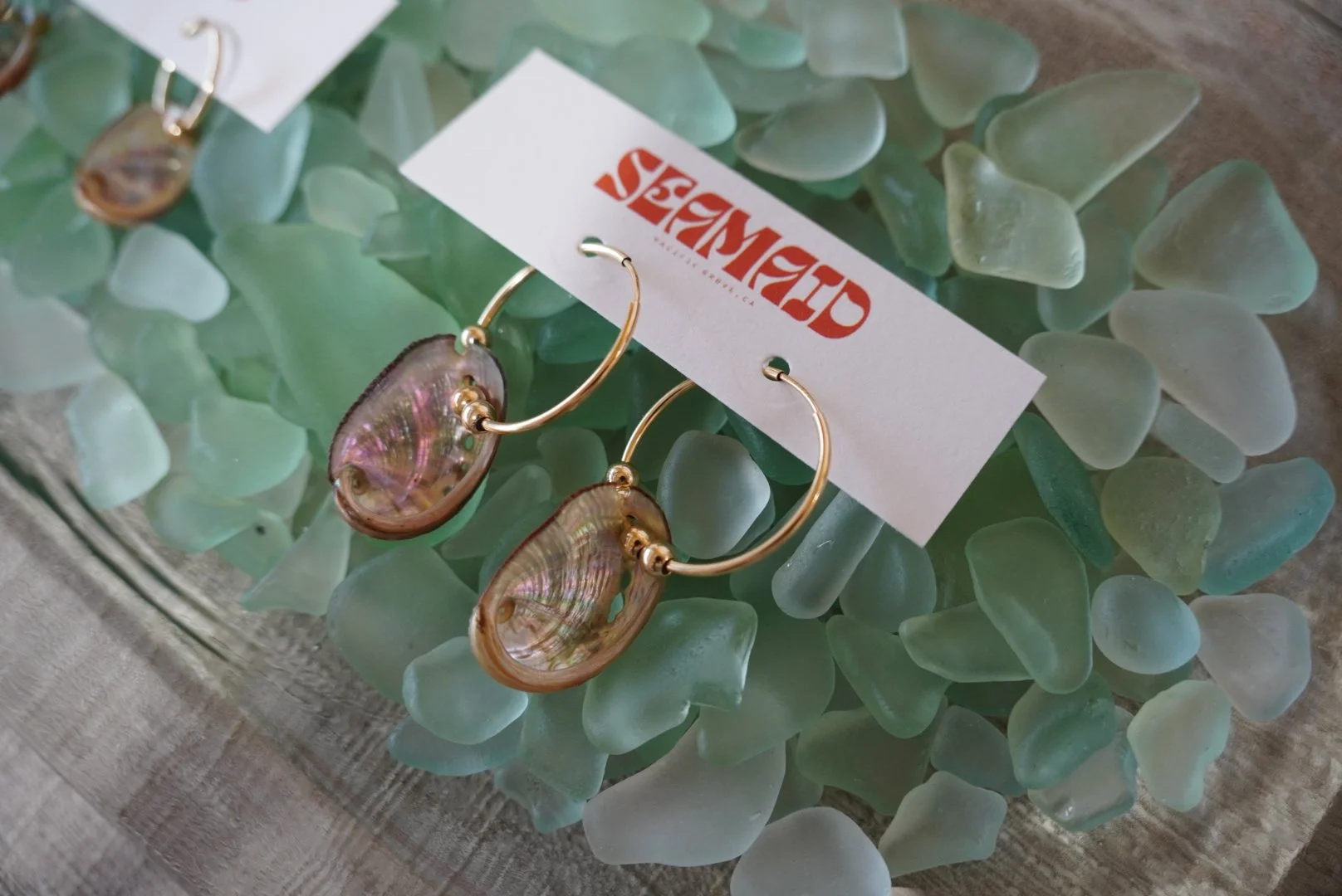 Endless Abalone Hoop Earrings