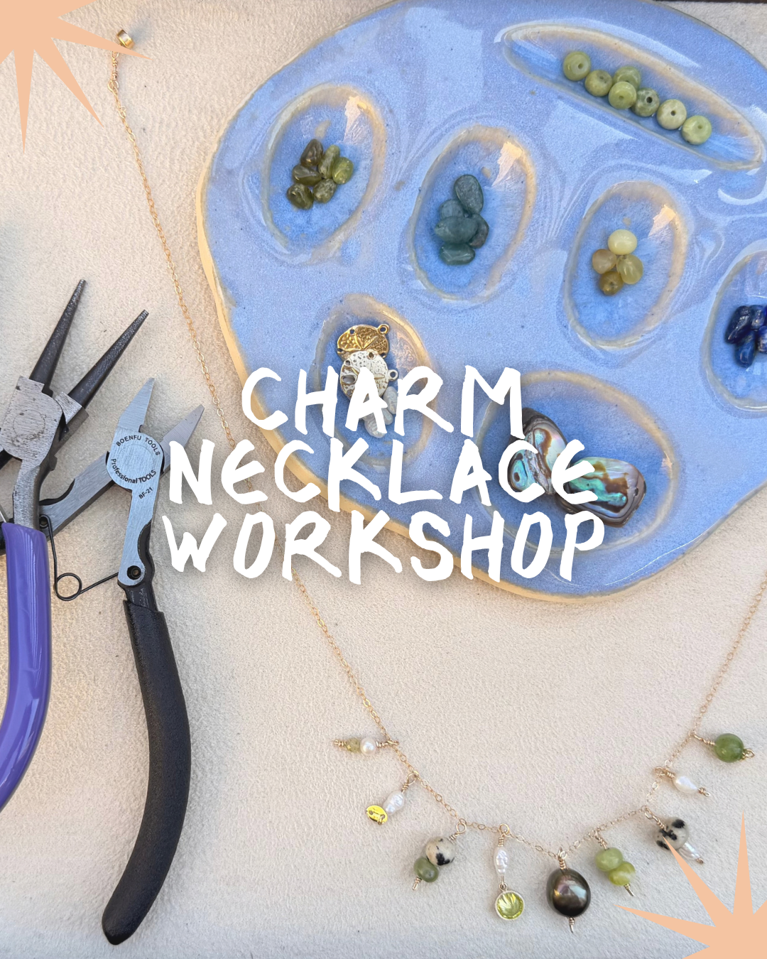 Coastal Charm Necklace Workshop at Studio 171