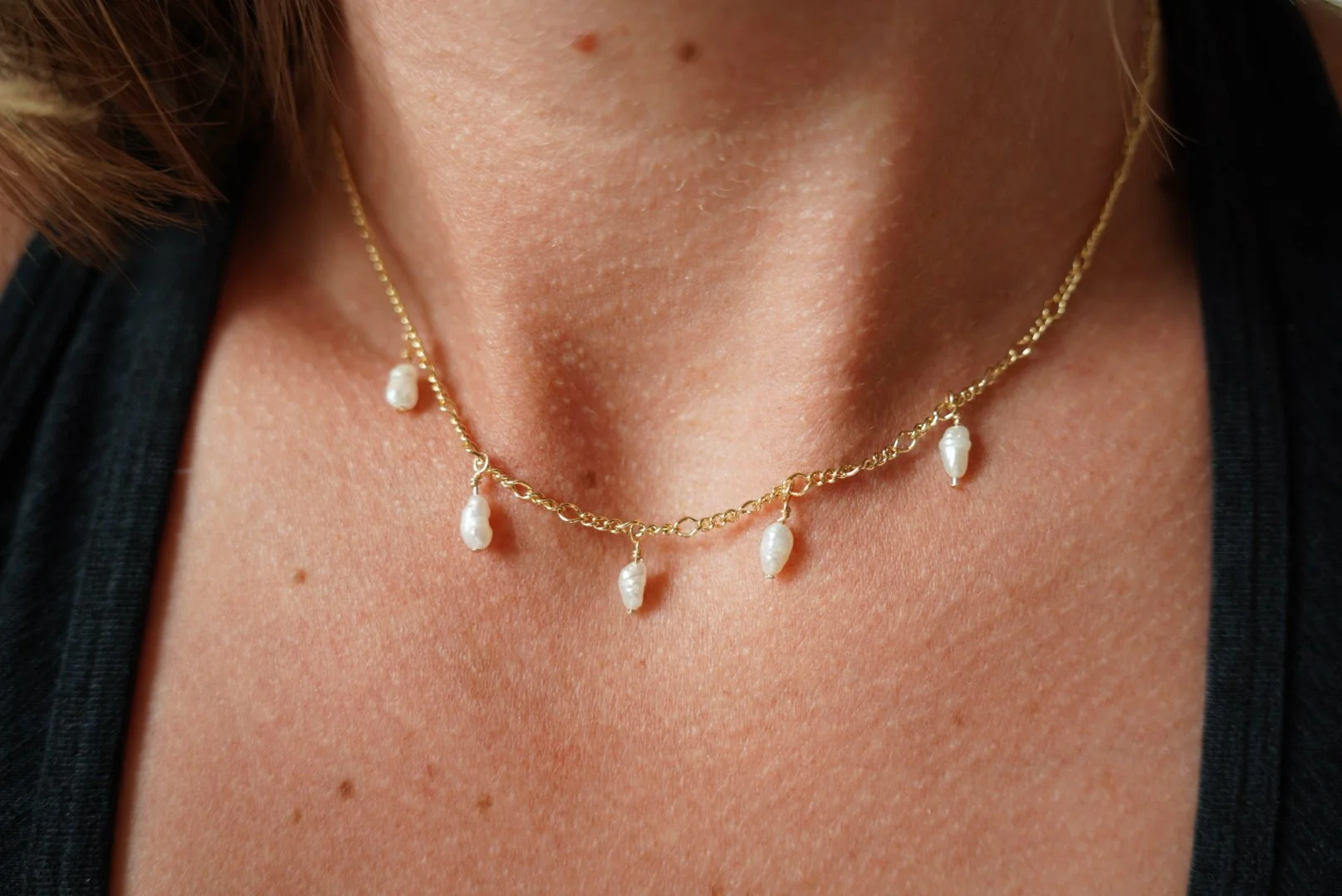 Freshwater Pearl Charm Necklace