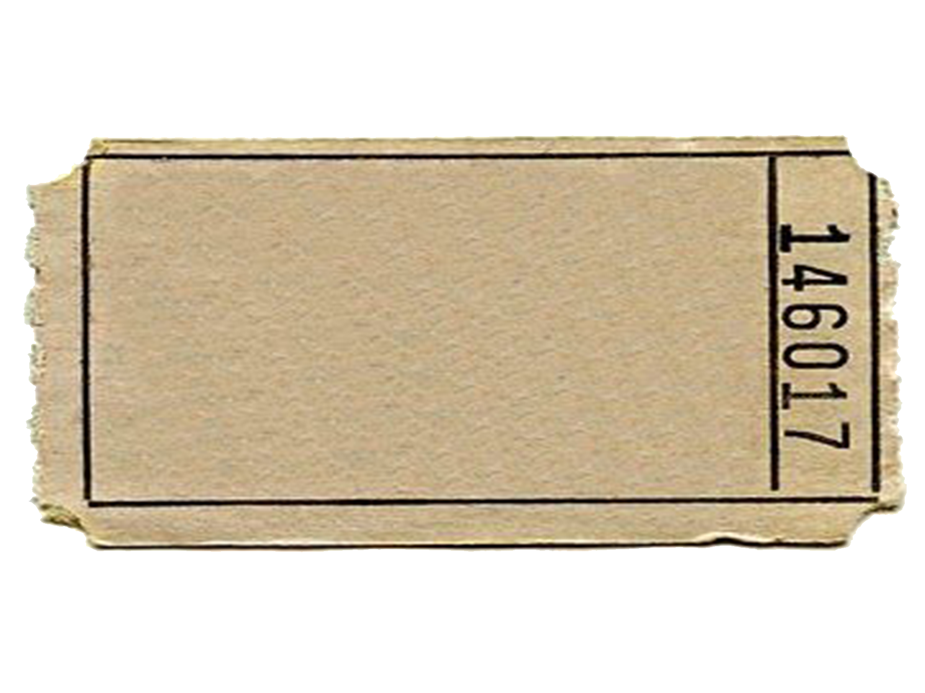 Vintage matchbook with blank beige cover and bold black letters displaying the number 17490160.
