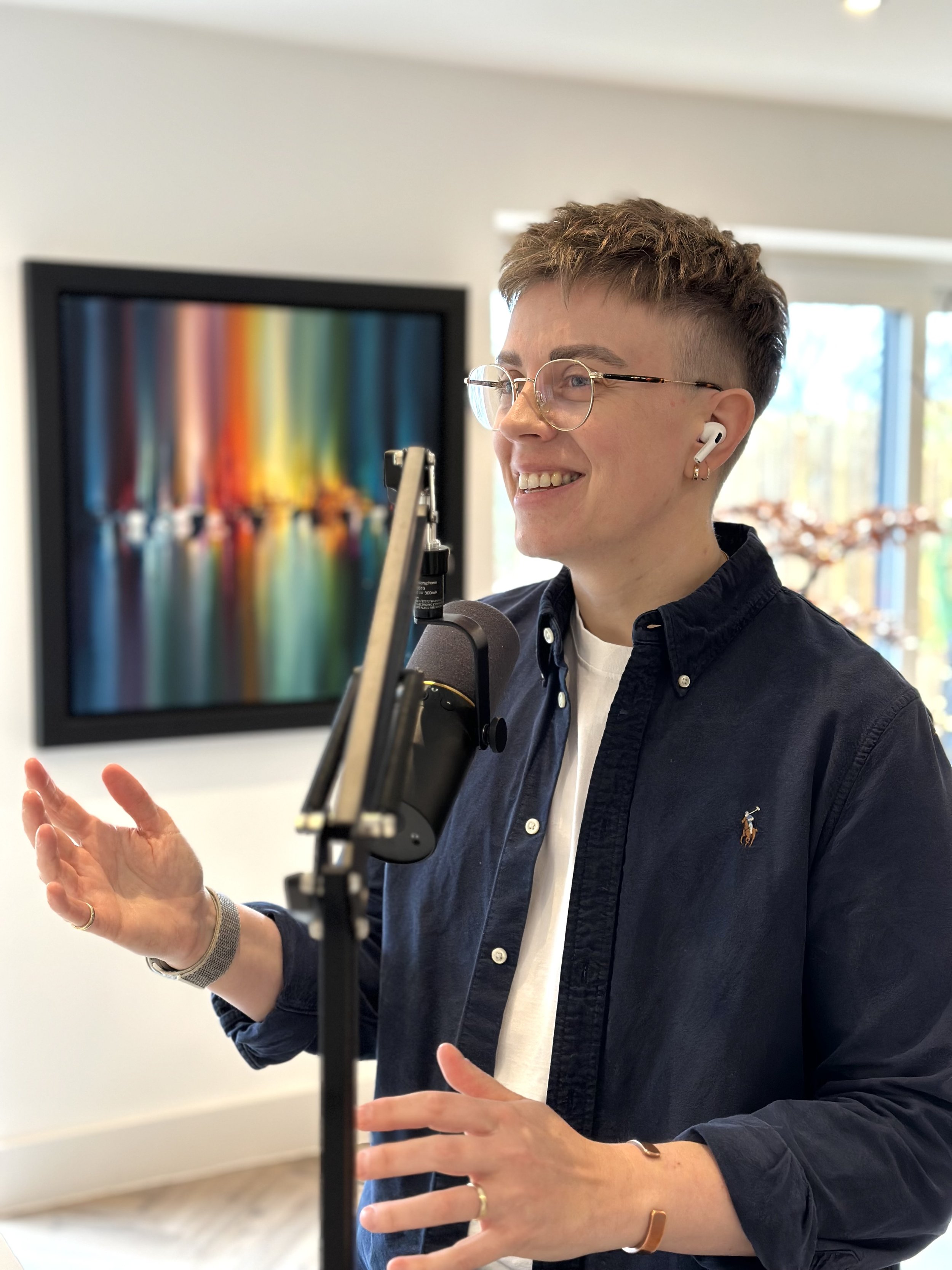 A queer, non-binary, sober podcast host