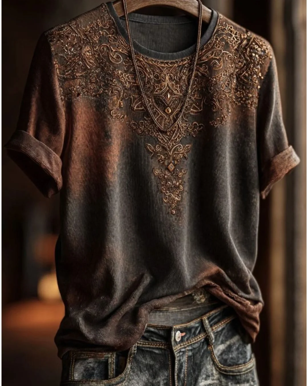 I love that fashion and interiors follow each other, and that the dark and moody trend is showing up on clothing.  This casual kick-back shirt rocks the look. 

This shirt can be found at:

www.pilicat.com

#robin_bond_interiors