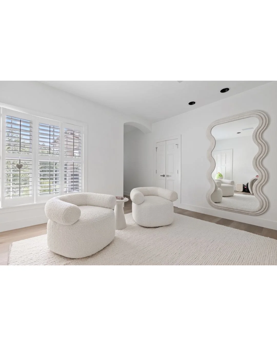 What do you do when a teenage girl asks for a minimalist, white-on-white room? You honor her vision. It&rsquo;s her space, after all. We kept the center open, giving her room to stretch out with friends&mdash;whether they&rsquo;re tackling homework o