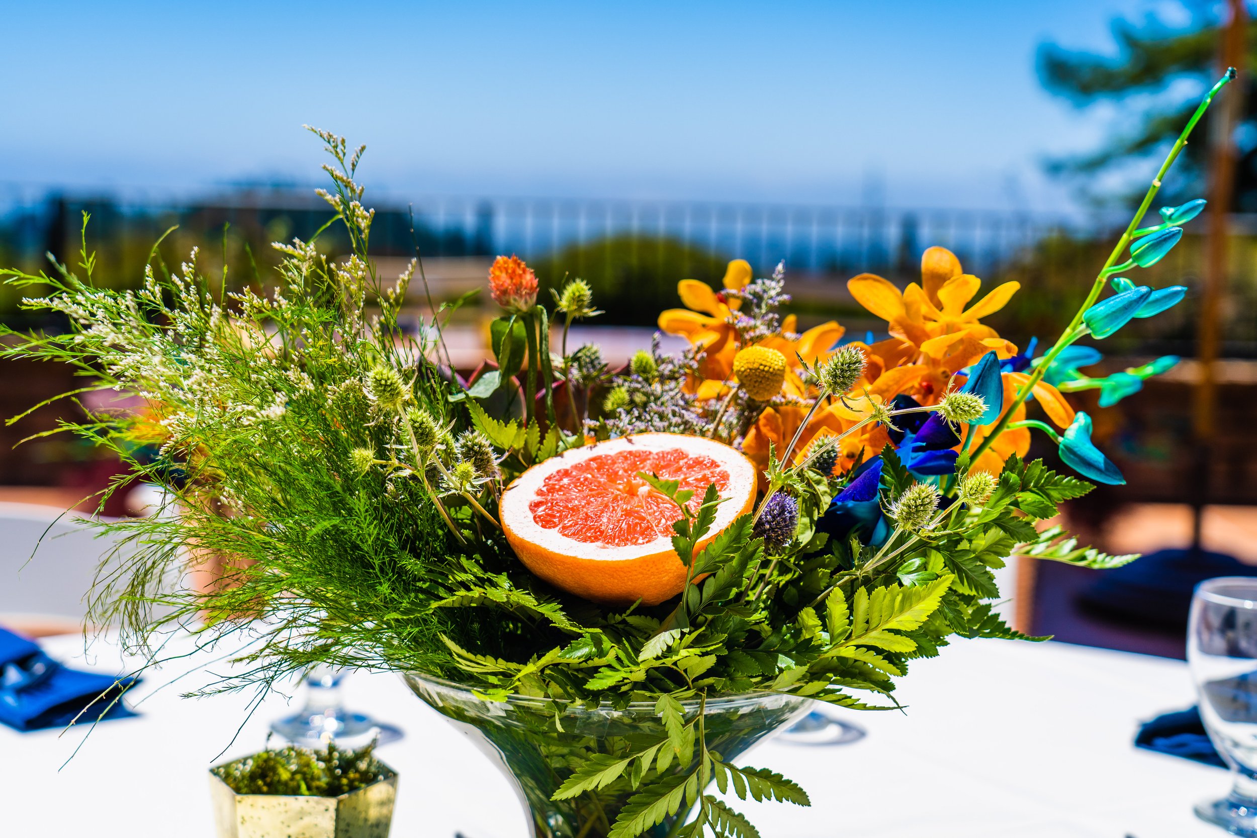 Blood orange flower arrangement