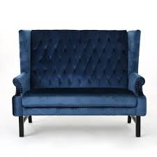 blue settee