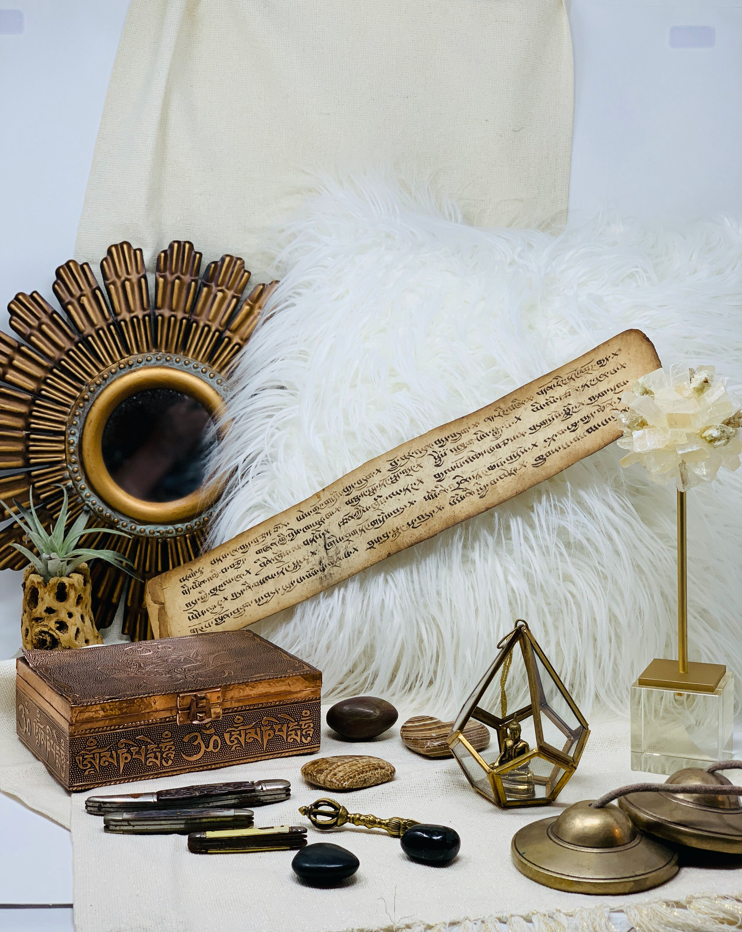 Boho Vignette with antiques