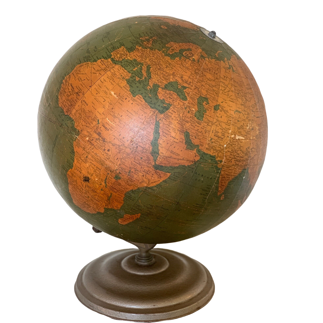 Green vintage globe