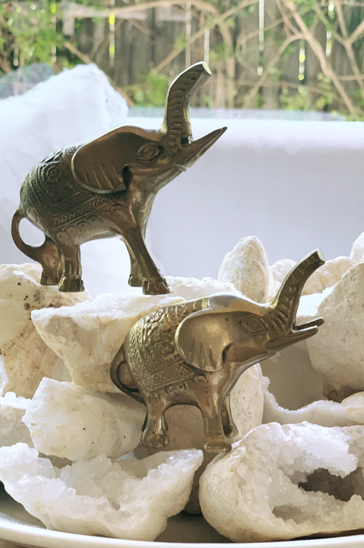 Brass elephant decorations