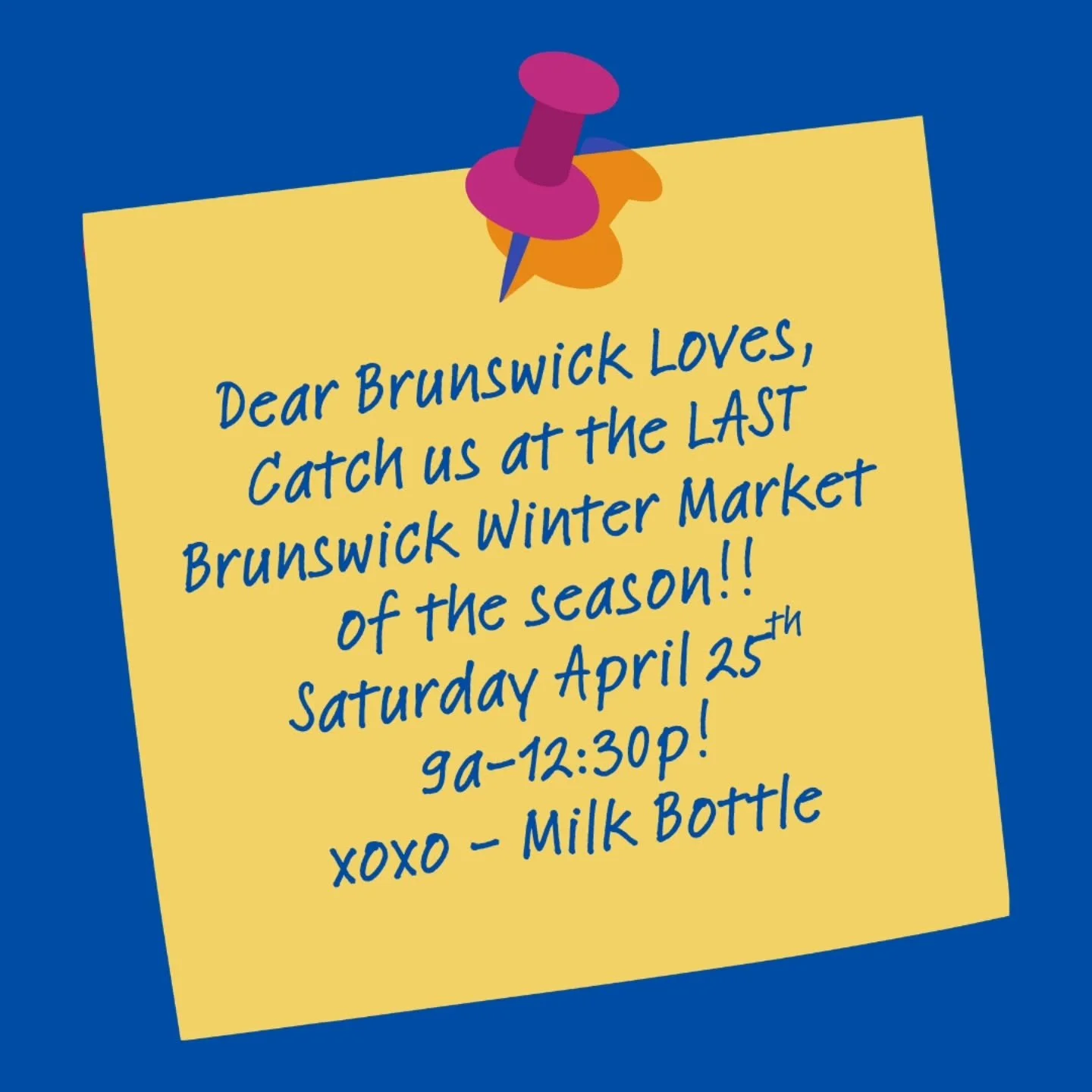 BRUNSWICK we're coming back one more time for the LAST winter market!
We'll have BASIL LEMONADE - our Farm Collab with @oliviasgardenme 
Sun Tea Kits!
ALL OUR CLASSICS!
Merchandise &amp; Garnishes!

It's always a blast at this market!
We. Are. Pumped