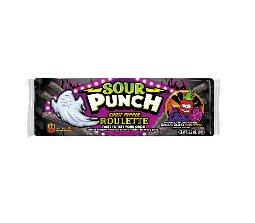 Sour Punch Ghost Pepper Roulette Straws 3.2oz (Limited Time)