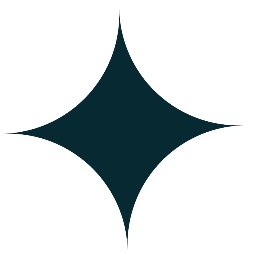 Black background with a large, blue, four-pointed star shape centered in the image.