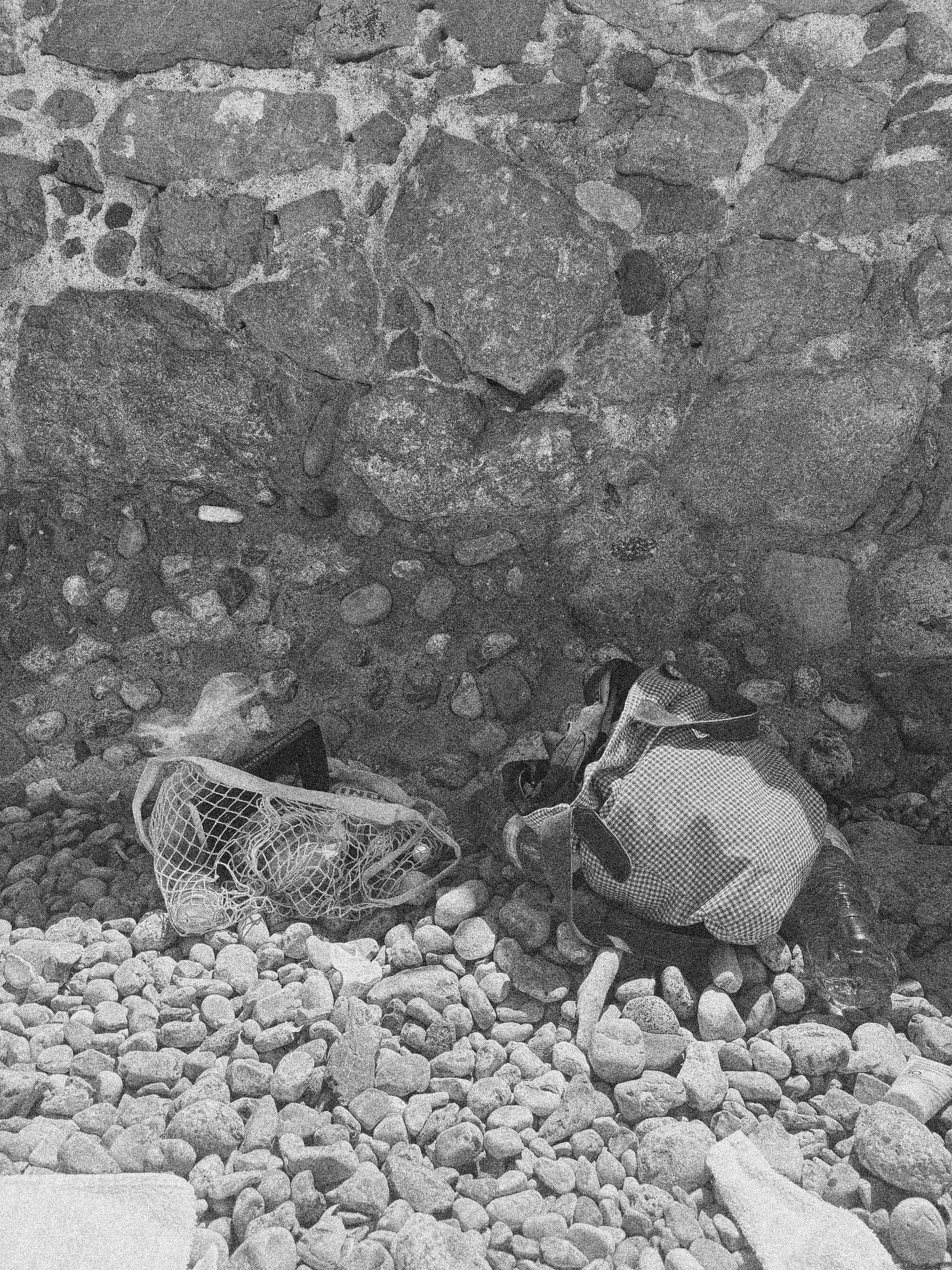 BAGS ON THE BEACH IN VICO EQUENSE, ITALY