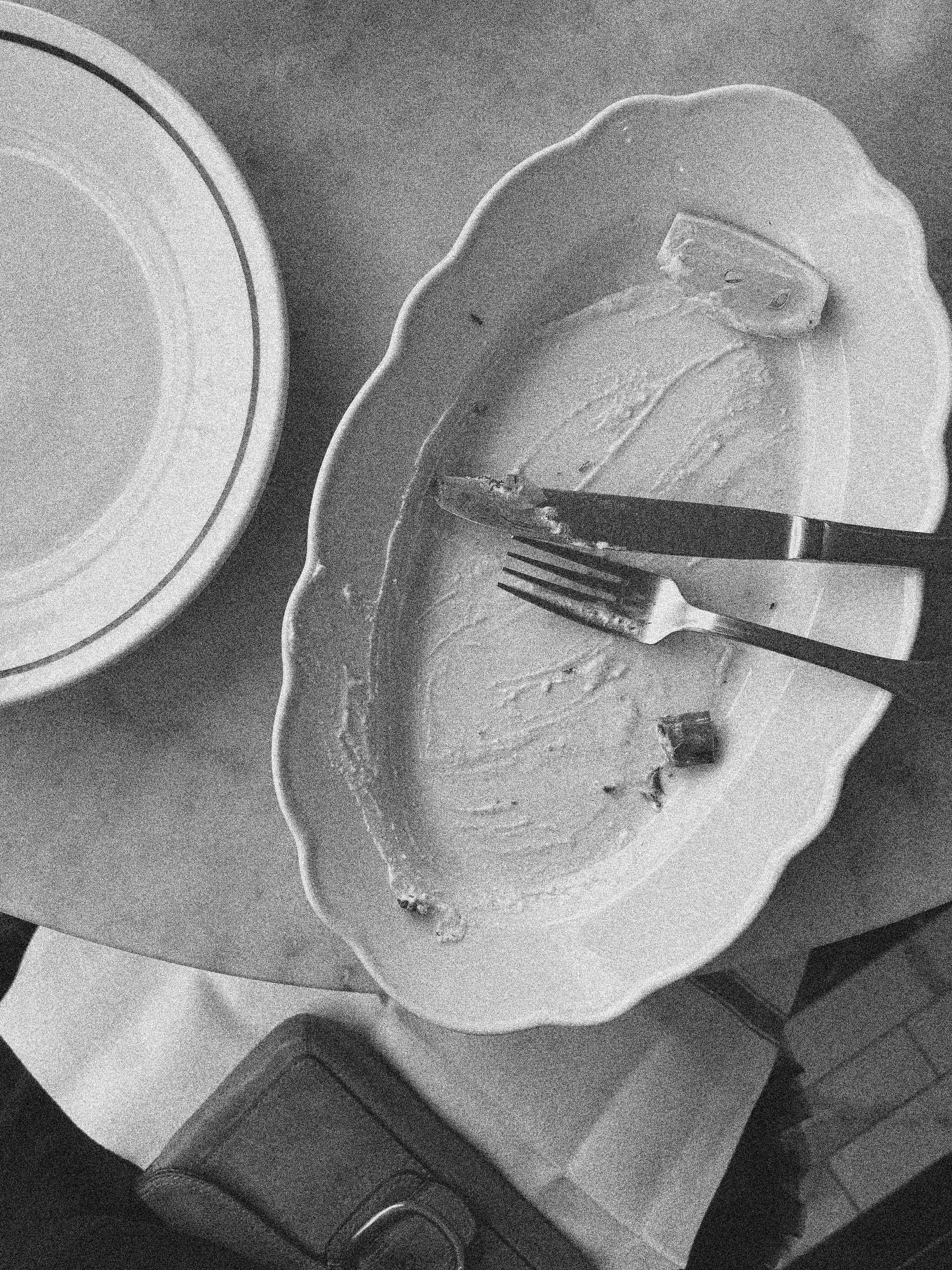 AN EMPTY PLATE IN COPENHAGEN, DENMARK