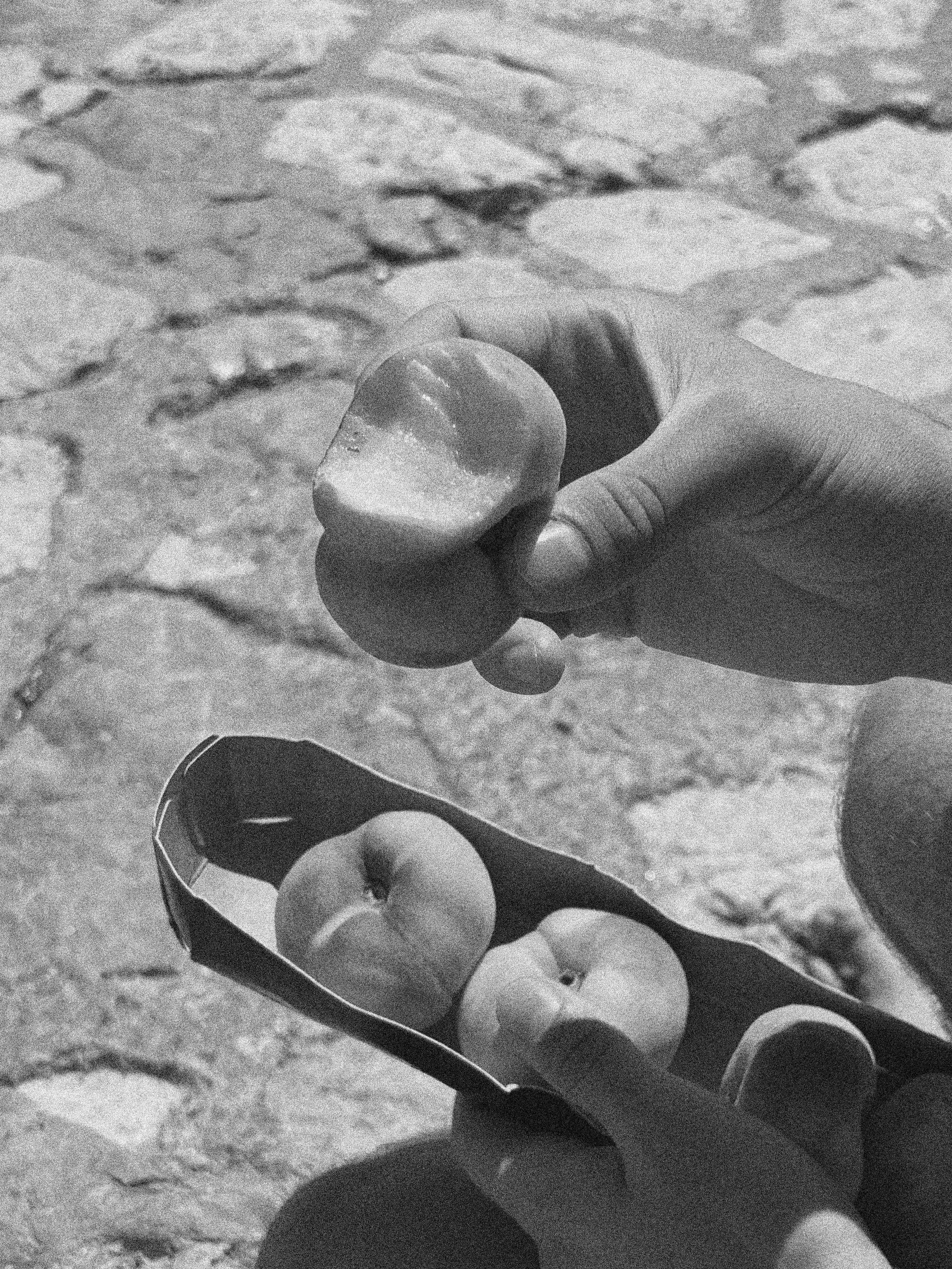 A HALF BITTEN PEACH IN AMALFI, ITALY