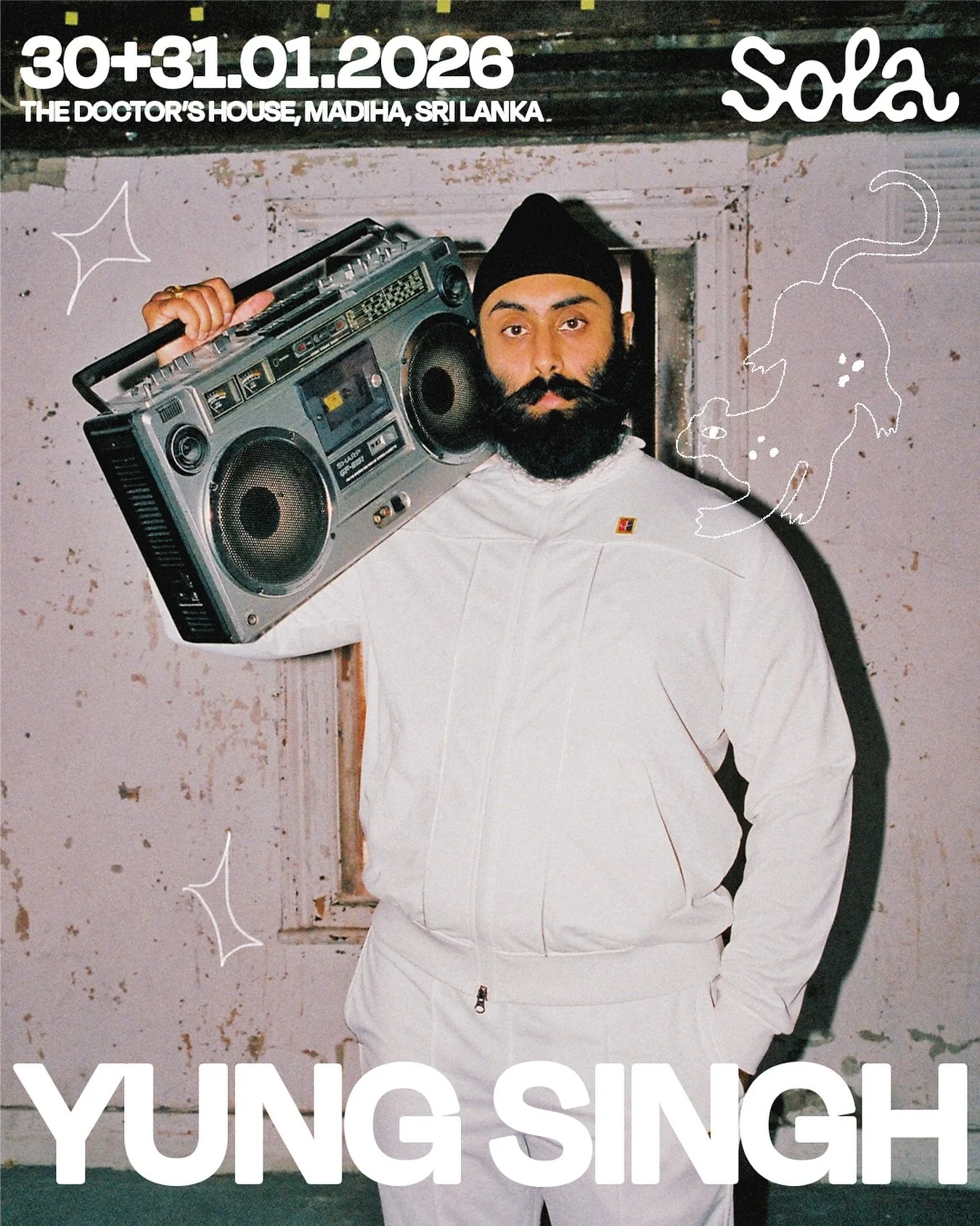BIG NEWS🌞
SOLA&rsquo;S HEADLINER FOR 2026: YUNG SINGH

For the next edition of SOLA, we are bringing you someone who&rsquo;s redefining what it means to be behind the decks. 

Yung Singh grew up amongst Punjabi sounds at home and UK&rsquo;s club cul