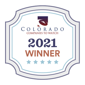 Award badge for Colorado Companies to Watch, 2021 Winner.
