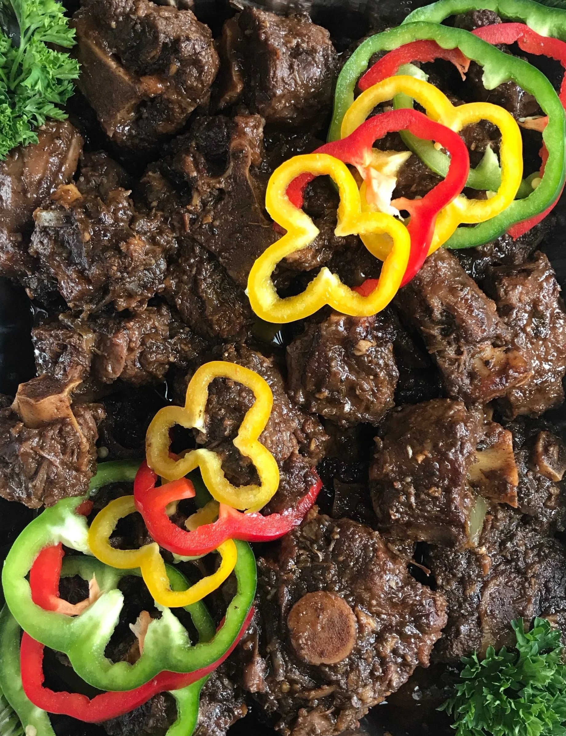 Oxtail and peppers