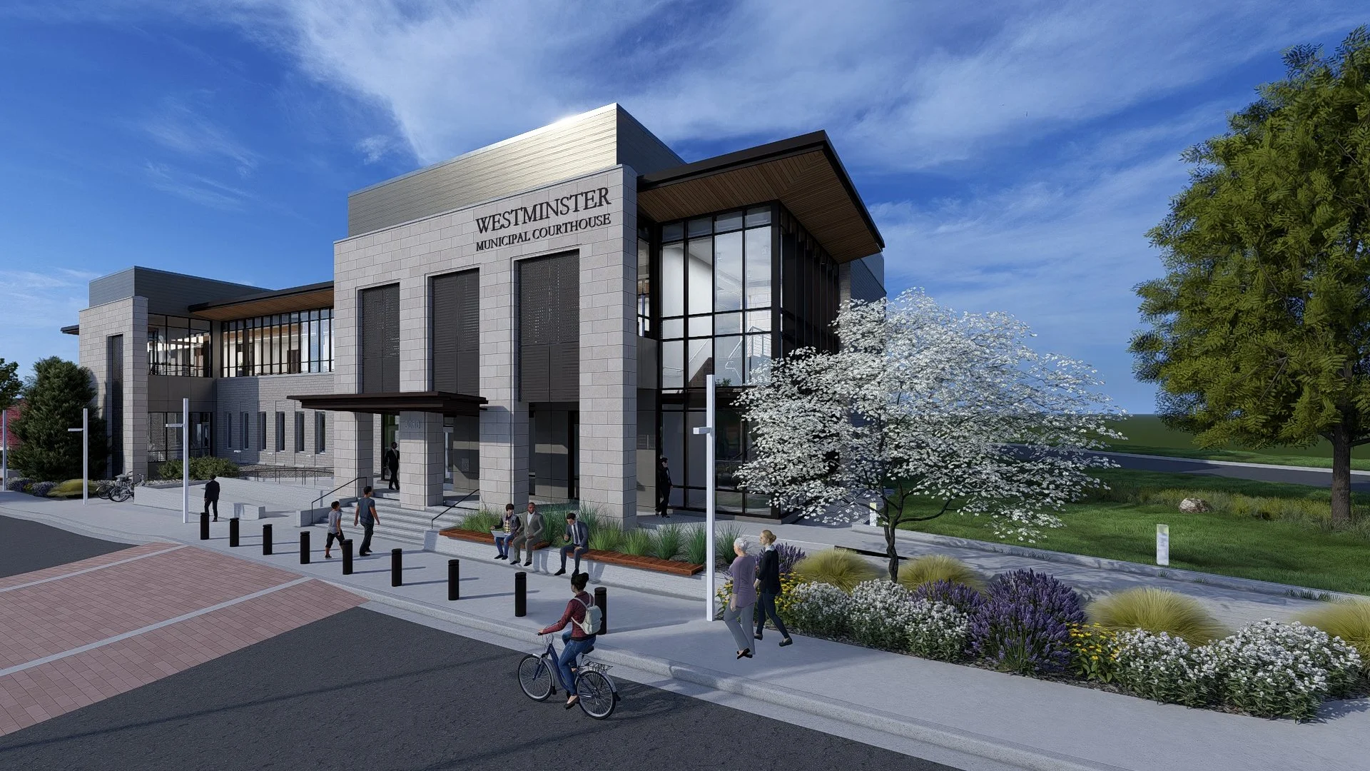 Interior view of a sophisticated restaurant or bar with warm lighting, wooden furniture, a marble counter with striped bar stools, and decorative chandeliers and wall art.